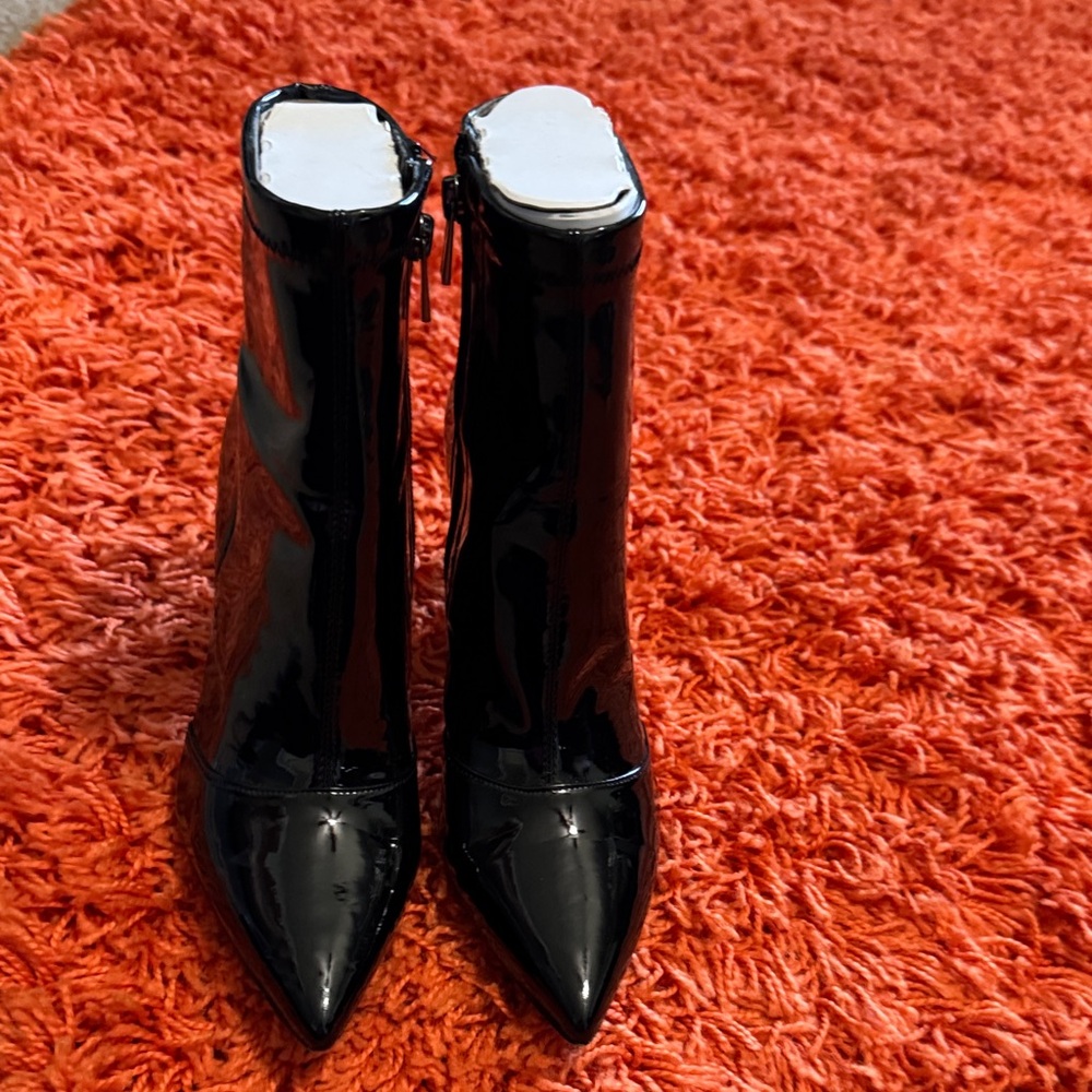 Jessica Simpson Patent Leather Ankle Boots, Size 8.5